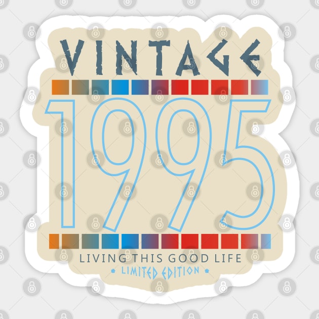 20th Birthday T-Shirt - Vintage 1995 Sticker by Reshartinc